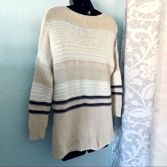 American Eagle Outfitters beige & Gray  Chunky Knit Sweater Size Small - Picture 7 of 10